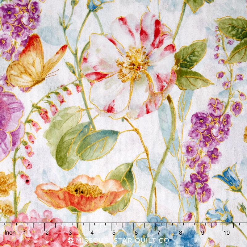 Rainbow Seeds - Large Floral Multi Yardage