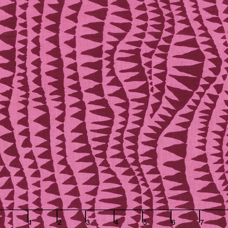 Kaffe Fassett Collective Fall 2018 - Night Sharks Teeth Rose Yardage