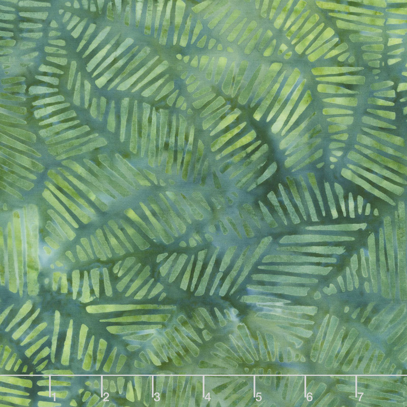 Ivy League Batiks - Stylized Puzzle Green Yardage