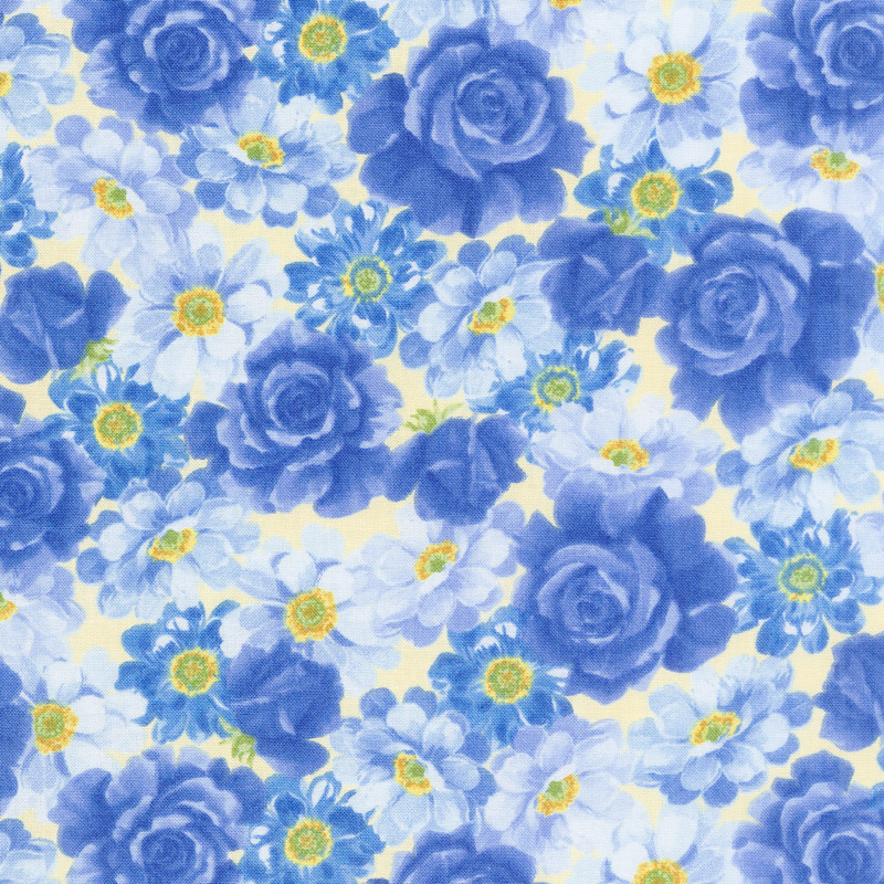 Summer Breeze VI - Packed Floral Yellow Yardage