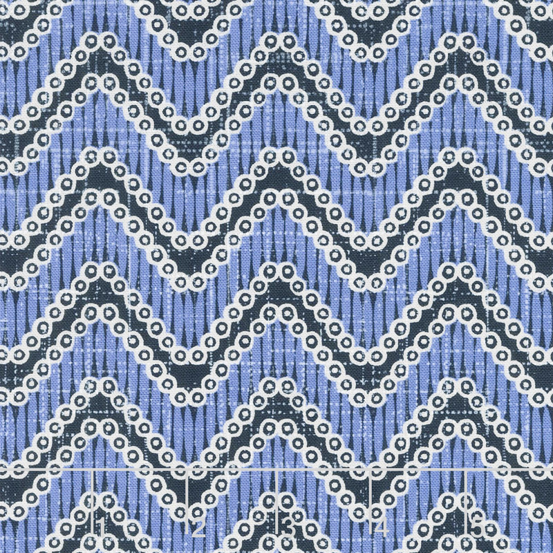 Moody Blues - Chevron Medium Blue Yardage