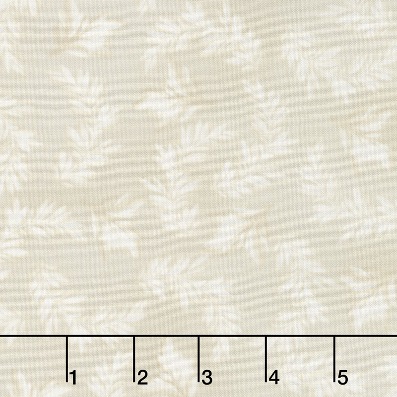 A Fruitful Life - Tonal Leaves Ecru Yardage