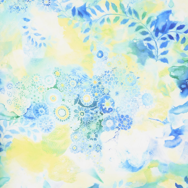 Gradients 2 - Splash Watercolor Garden Digitally Printed Yardage