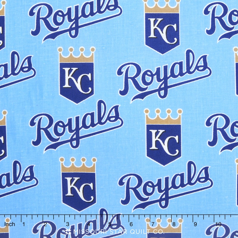 MLB Major League Baseball Kansas City Royals Allover Yardage Fabric