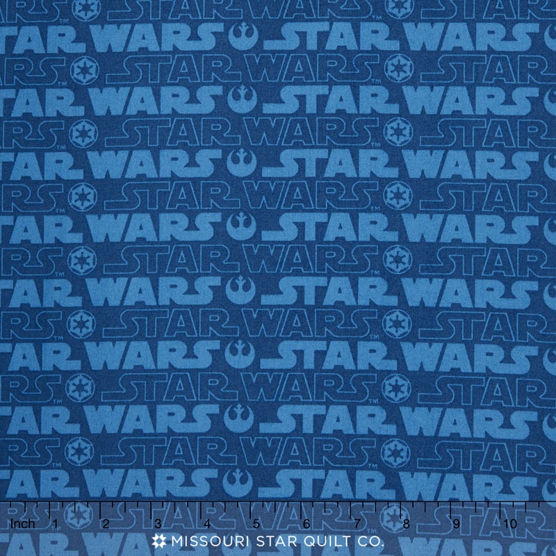Star Wars 3 - Logo Blue Yardage