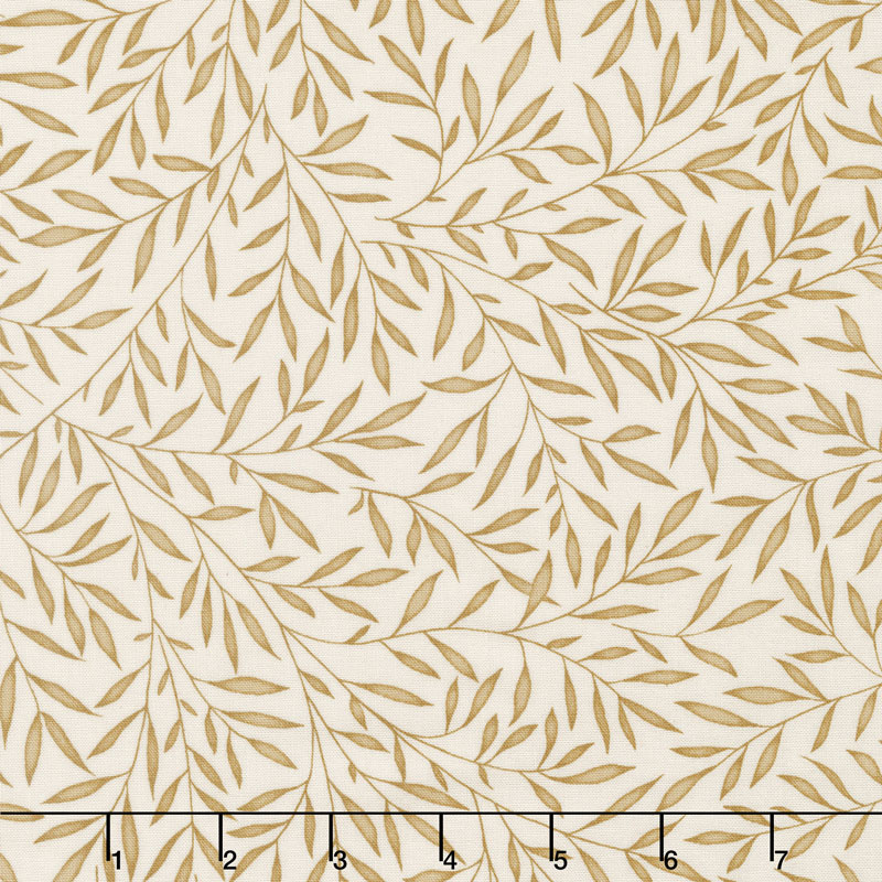Kelmscott - Lily Leaf Tan Yardage