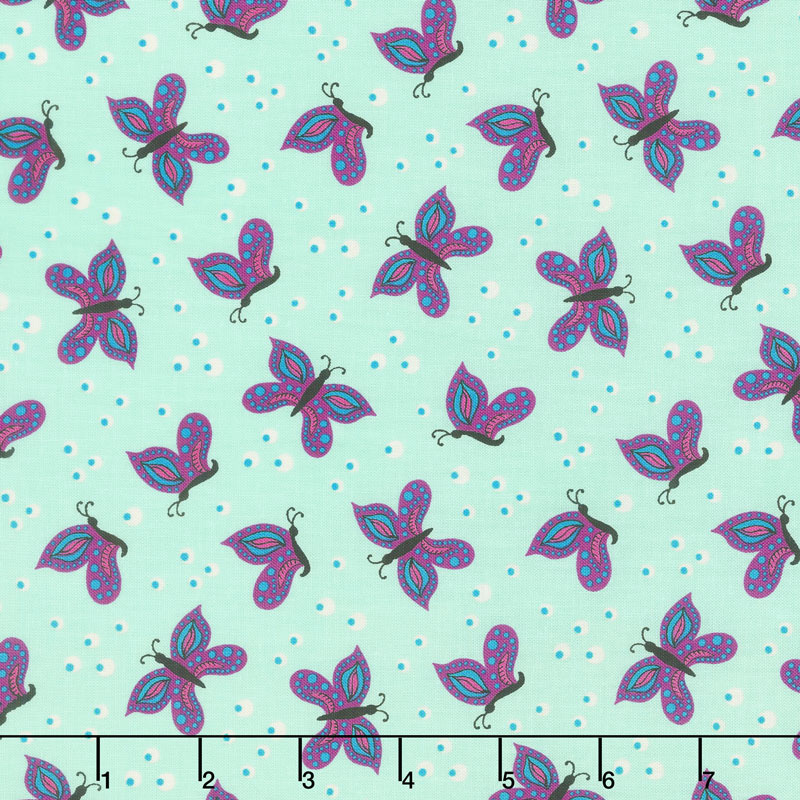 Gypsy - Butterfly Mint Leaf Yardage