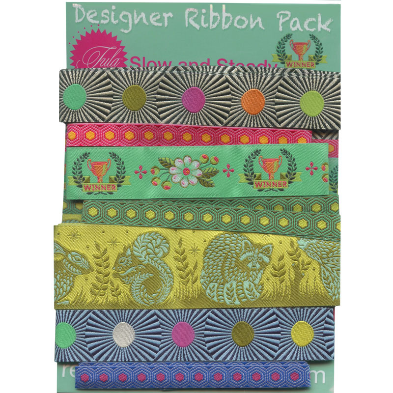 Tula Pink Slow & Steady Designer Ribbon Pack