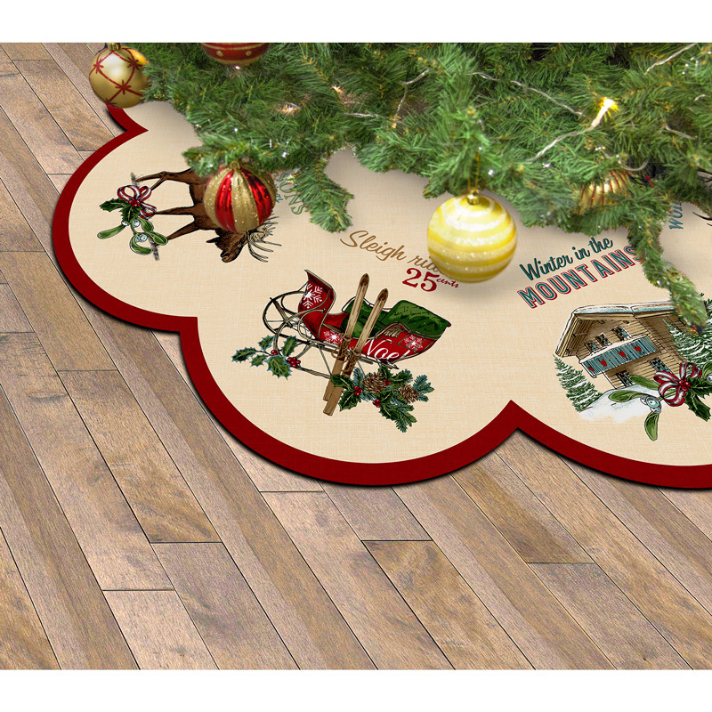 Spruce Mountain Christmas Table Topper or Tree Skirt Kit