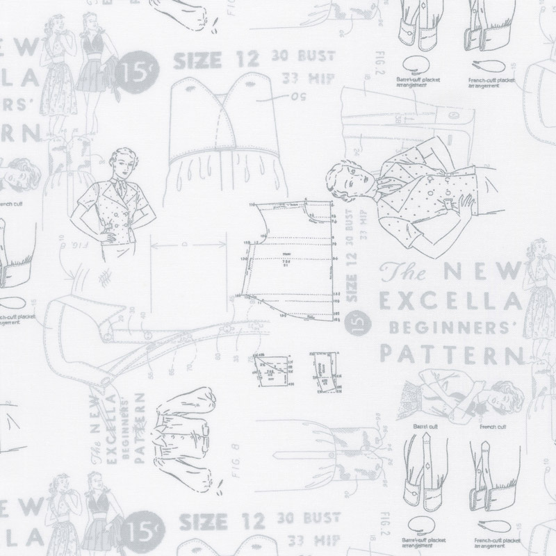 Modern Backgrounds More Paper - Cloth Pattern White Yardage