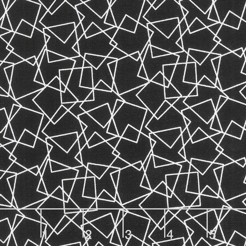 Black & White - Stack Black Yardage