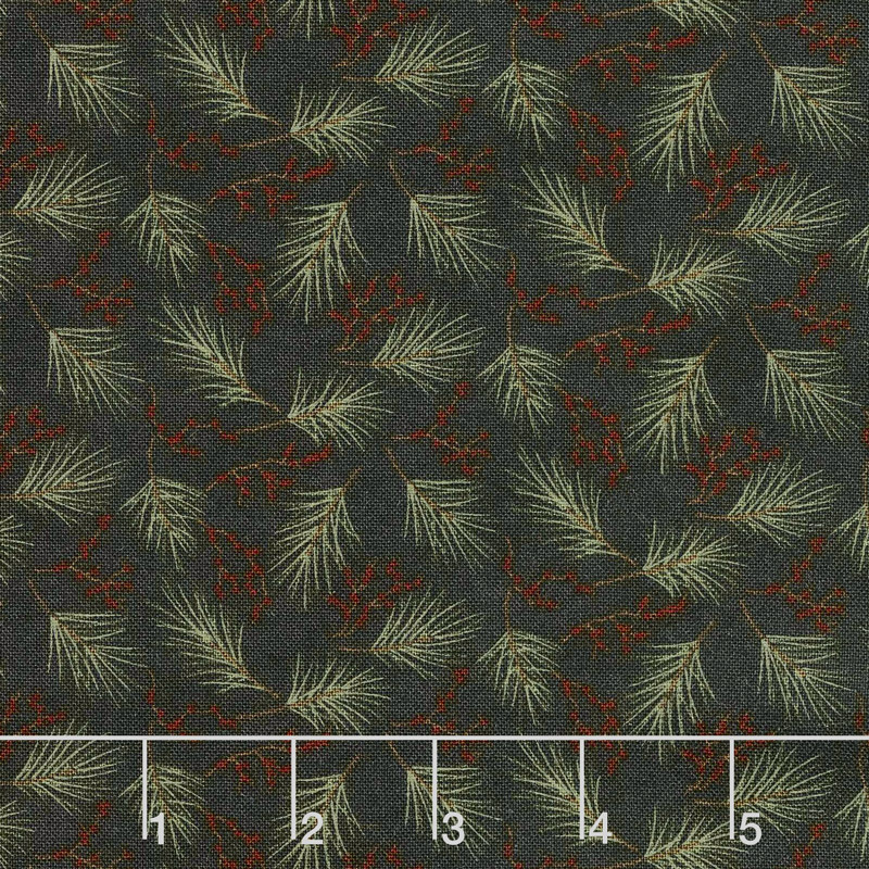 Winter Manor - Mini Pine Ebony Yardage