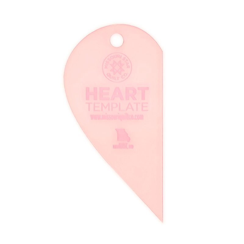 Missouri Star Limited Edition Pink Half Heart Template