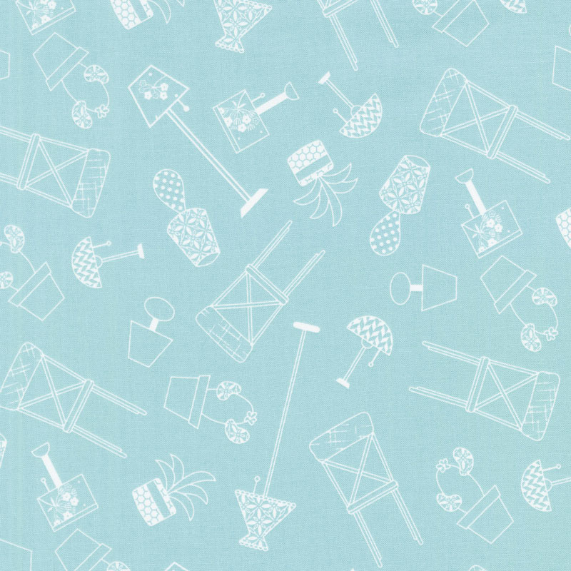 Make Yourself at Home - Home Furnishings Blue Yardage