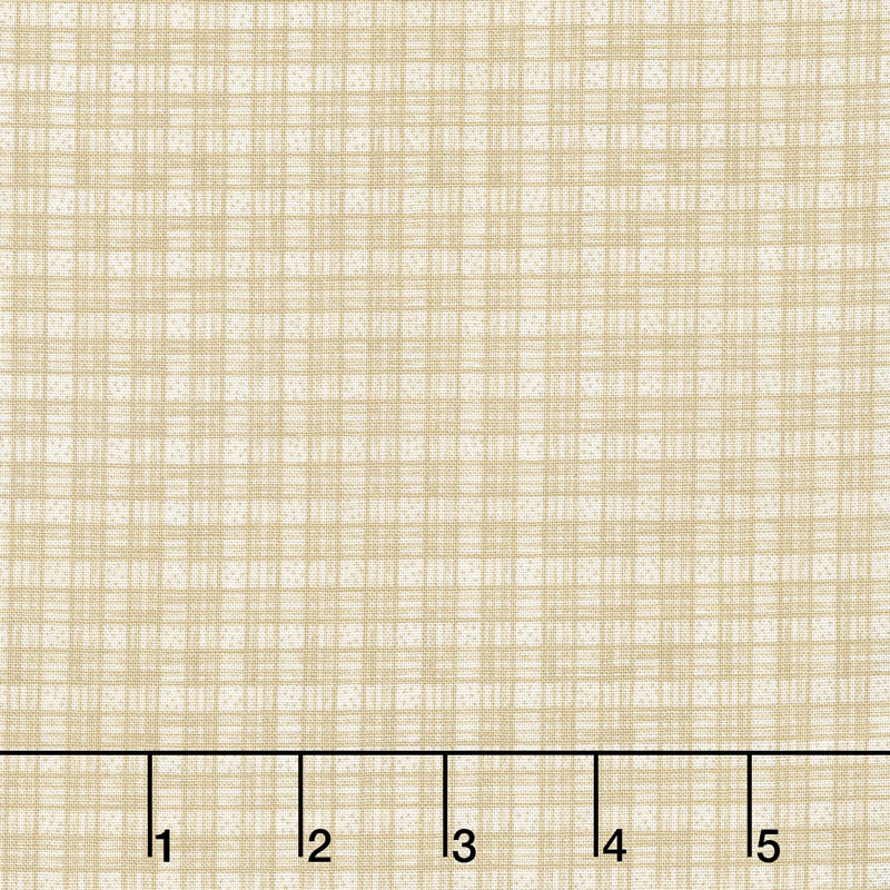 The Little Things - Dotted Plaid Natural Yardage