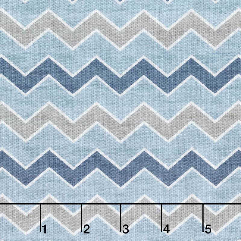 A Day at the Lake - Chevrons Blue Yardage