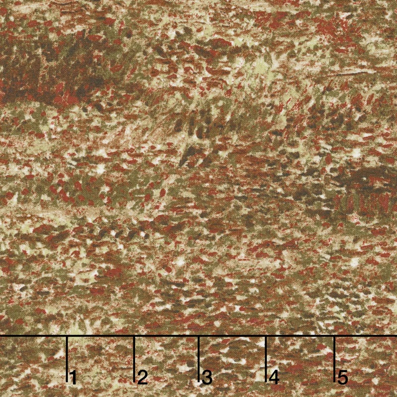 Vincent Van Gogh 3 - Brushstrokes Wheat Yardage