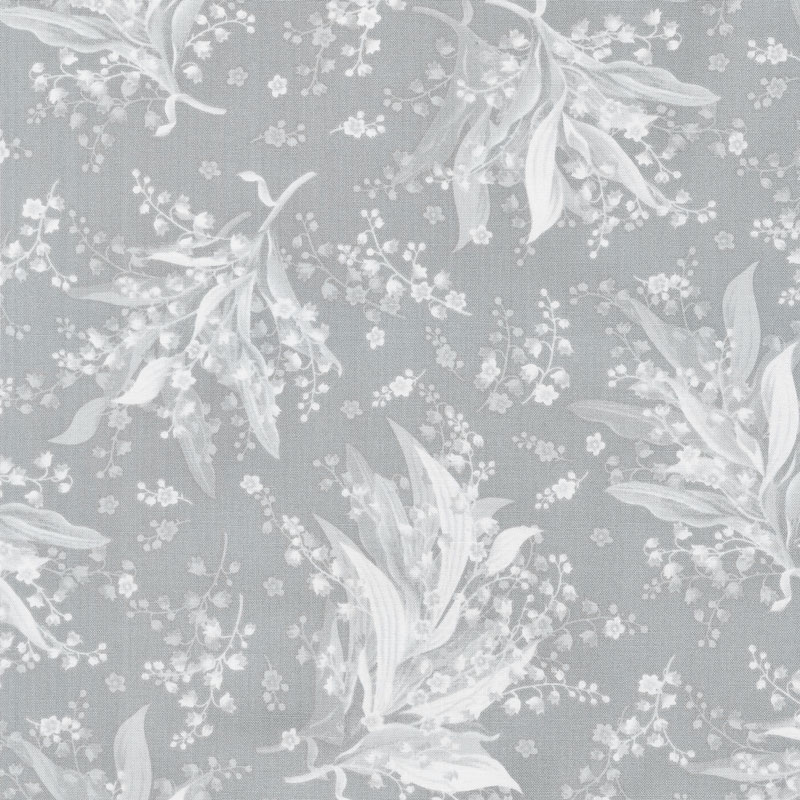 Greenery - Tonal Lily Grey Yardage