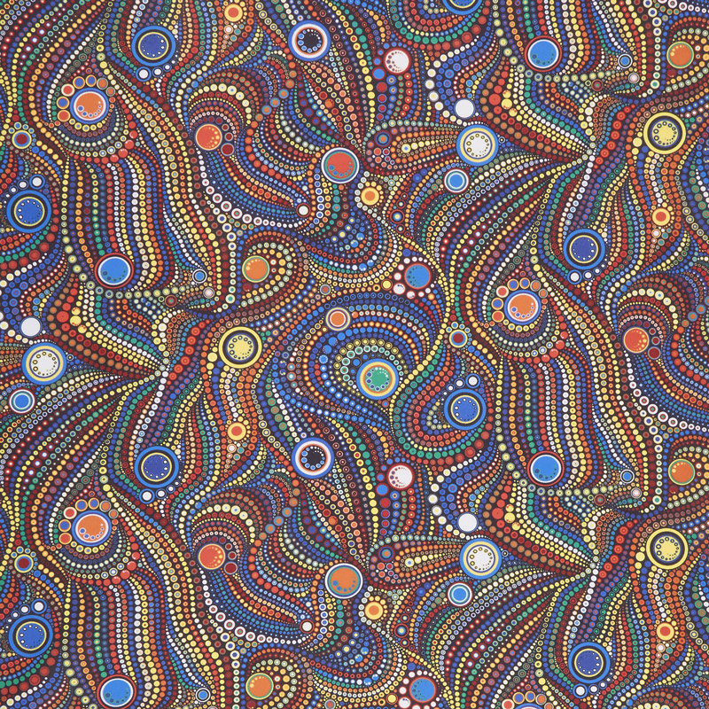 Effervescence - Dots Caribbean Digitally Printed Yardage