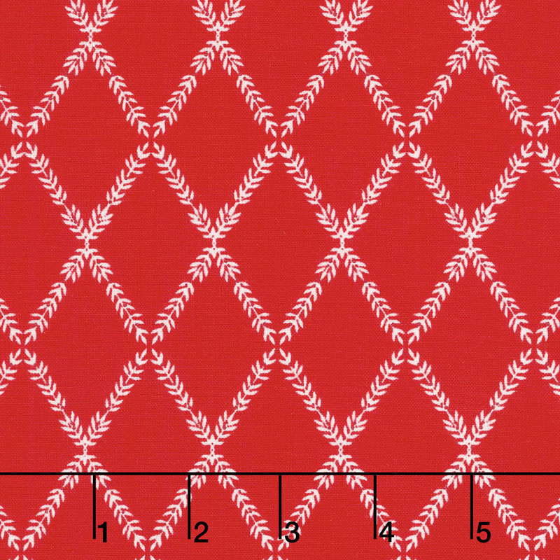 Harry & Alice - Lattice Red Yardage