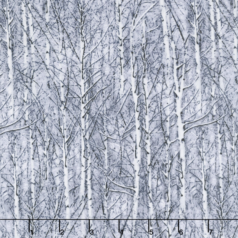 Snowscape - Icy Trees Frost Yardage