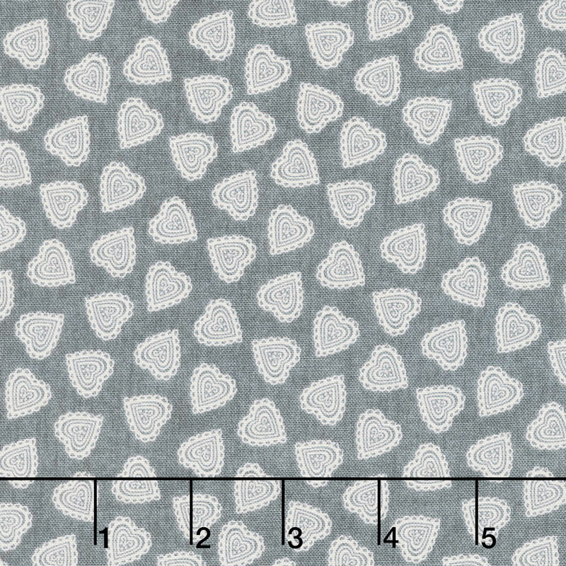 Scandi 5 - Hearts Gray Yardage