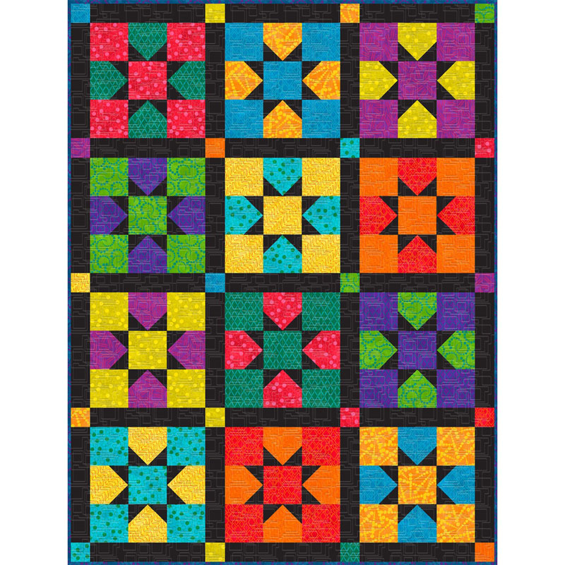 Twist & Shout Scrappy Star Quilt Kwik Kit