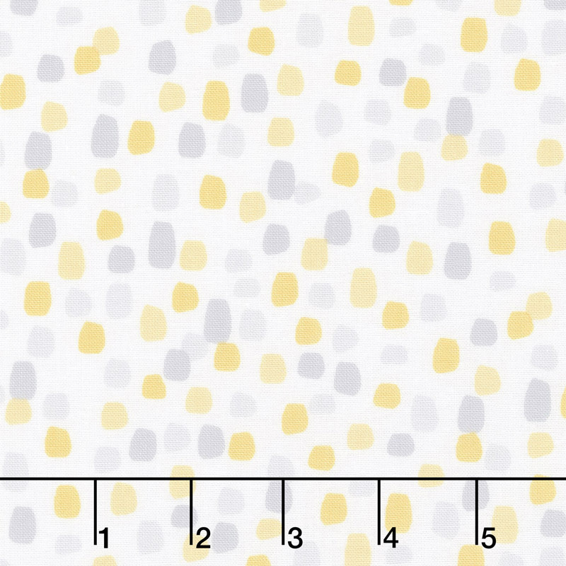 One Sheep, Two Sheep - Sparkling Dots White Yardage