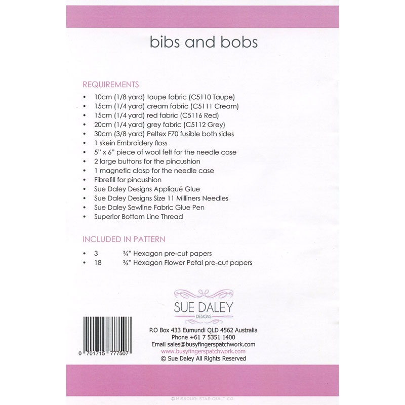 Sue Daley Bibs and Bobs Pattern Sue Daley Designs Sue Daley Designs