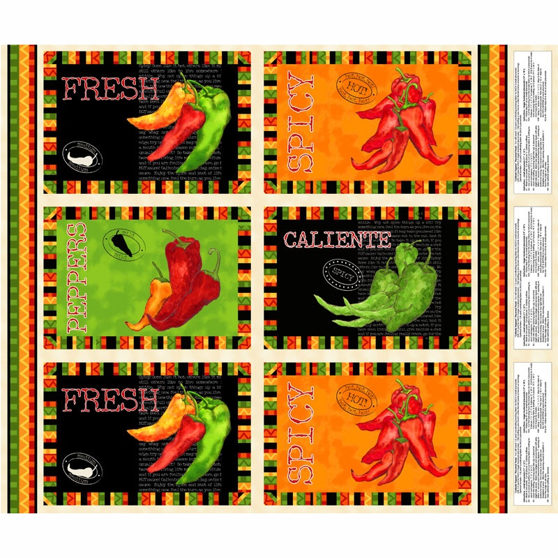 Caliente Peppers - Placemat Multi Panel