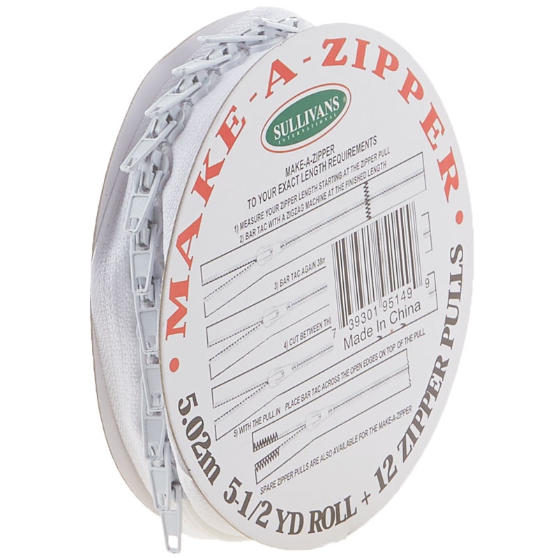 MakeAZipper Roll White Sullivans Sullivans