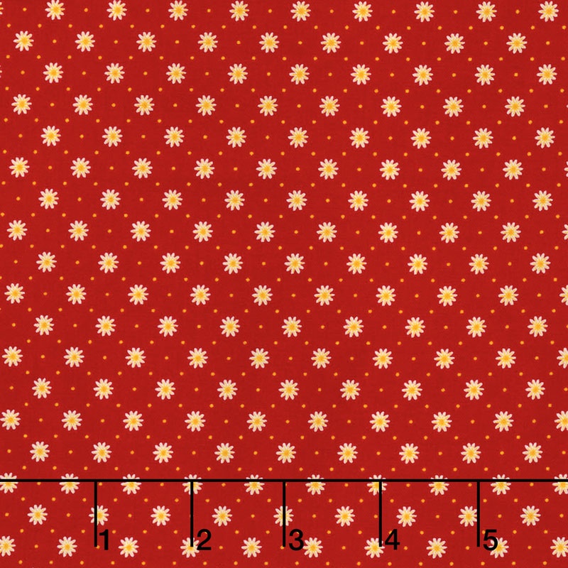 Gingham Girls - Gingham Flower Red Yardage