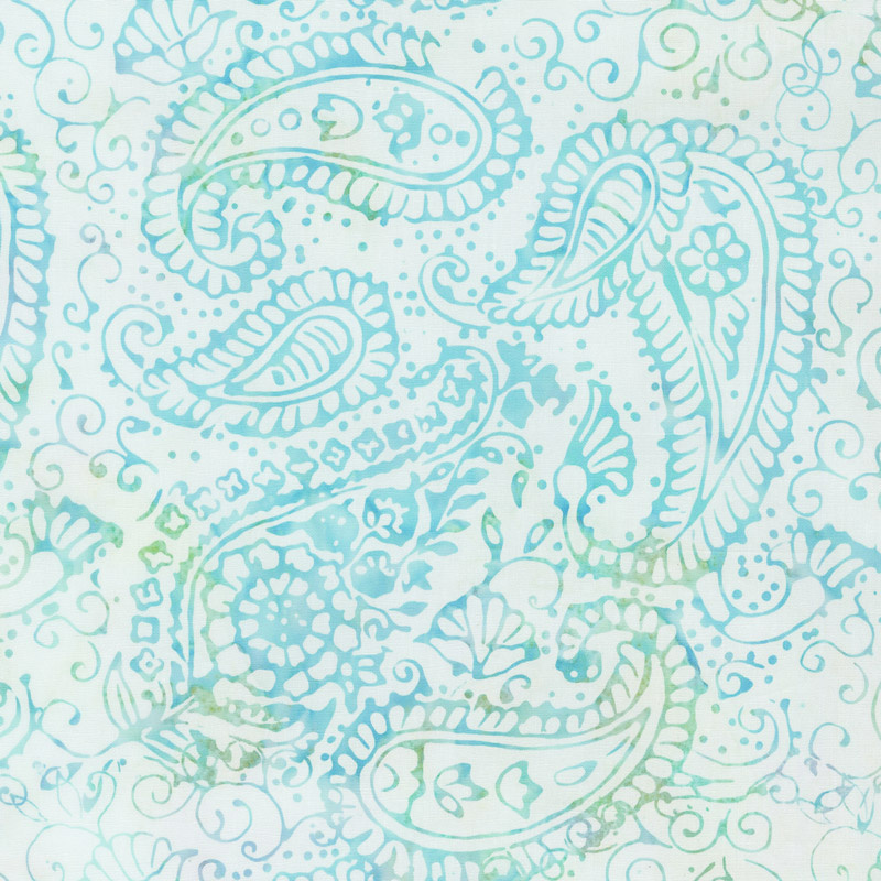 Fairy Slipper Batiks - Paisley Outlining Mardi Gras Yardage