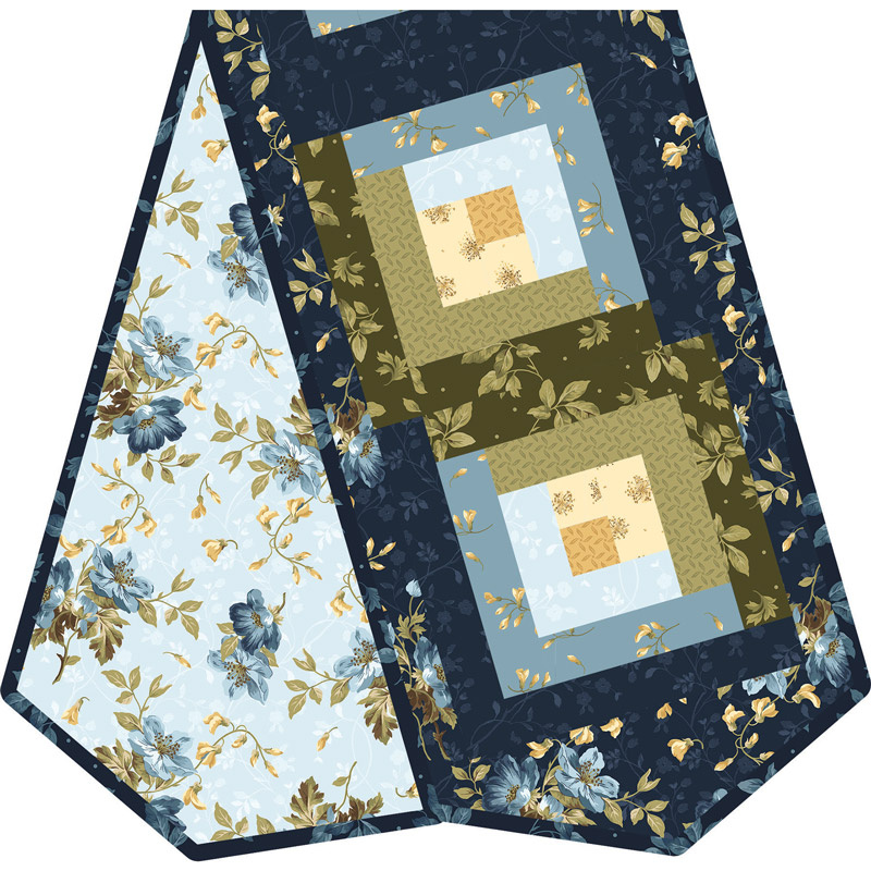 English Countryside Log Cabin Table Runner POD Kit