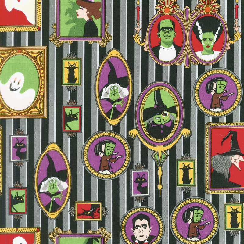 Haunted House - Main Black Yardage