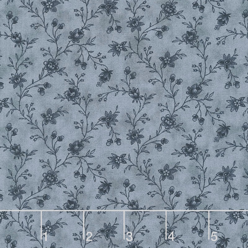 Snowberry - Floral Vine Midnight Yardage