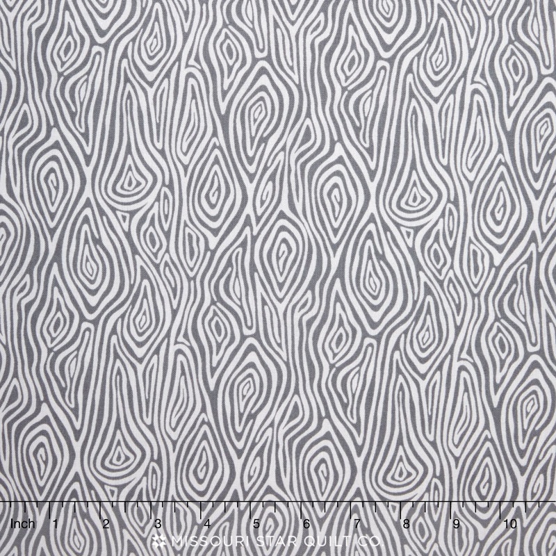 Burly Beavers - Moire Woodgrain Ash Yardage