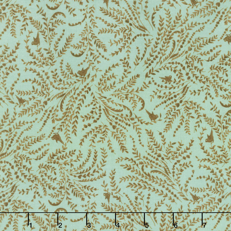 Sage & Sea Glass - Vintage Toile Blue Yardage