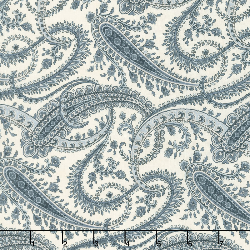 Holly Woods - Paisley Snow Sky Yardage