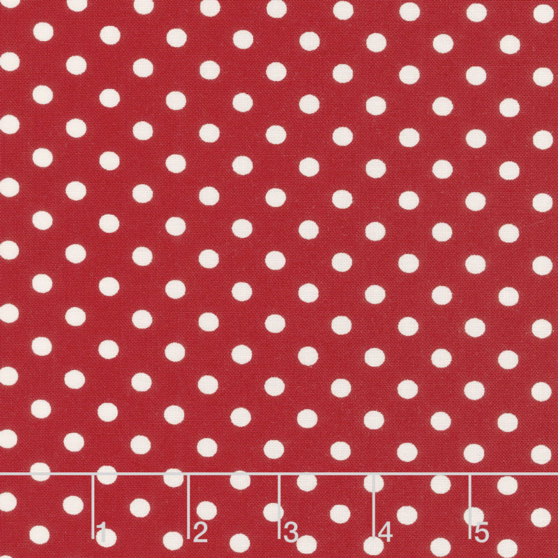 My Redwork Garden - Berry Dots Red Yardage