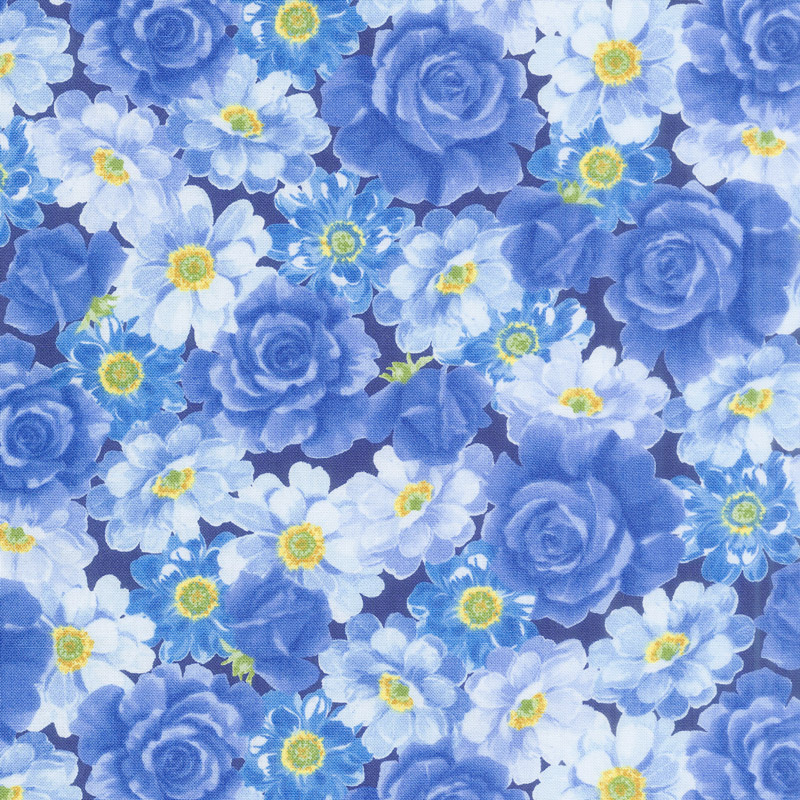 Summer Breeze VI - Packed Floral Navy Yardage