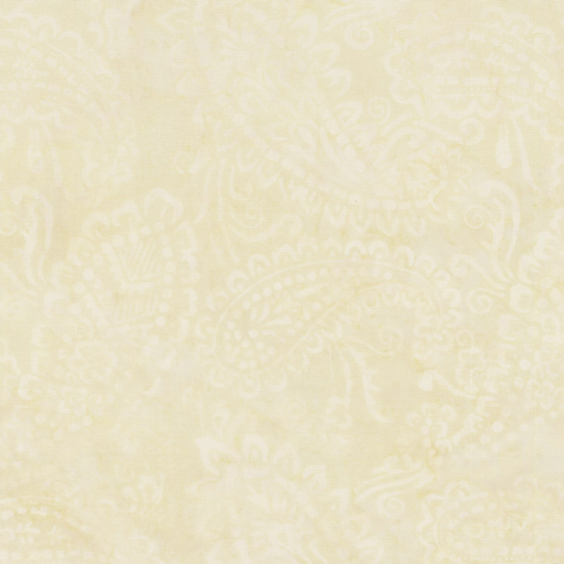 Cream of the Crop Batiks - Delicate Paisley Tan Yardage