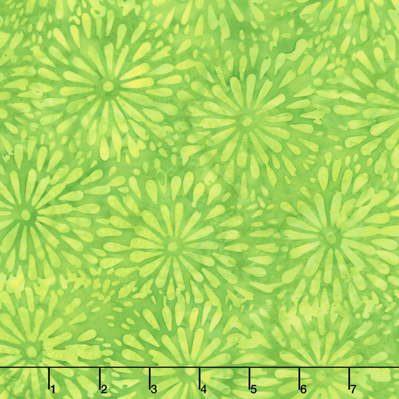 Moroccan Bazaar Batiks - Mum Lime Yardage