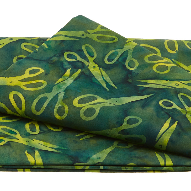 Sew Fine Batiks Scissors Pine Needle 2 Yard Cut Island Batik