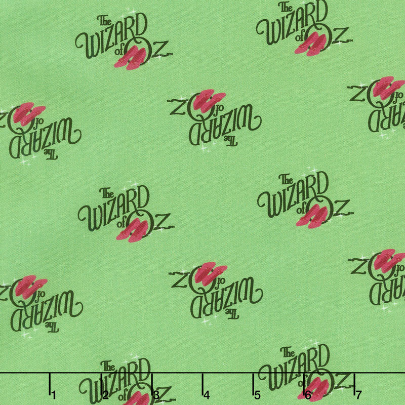 Wizard of Oz - Oz Logo Green Yardage