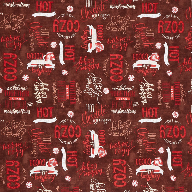 Cuppa Cocoa - Word Toss Brown Yardage