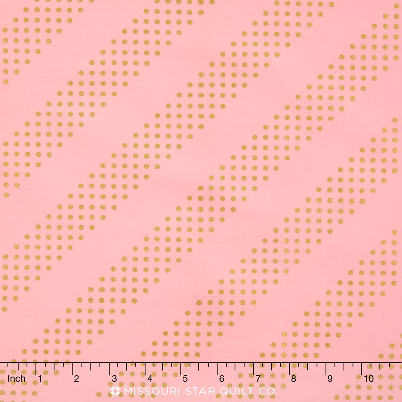Cotton + Steel Basics Berry - Cotton Candy Dottie Metallic Yardage