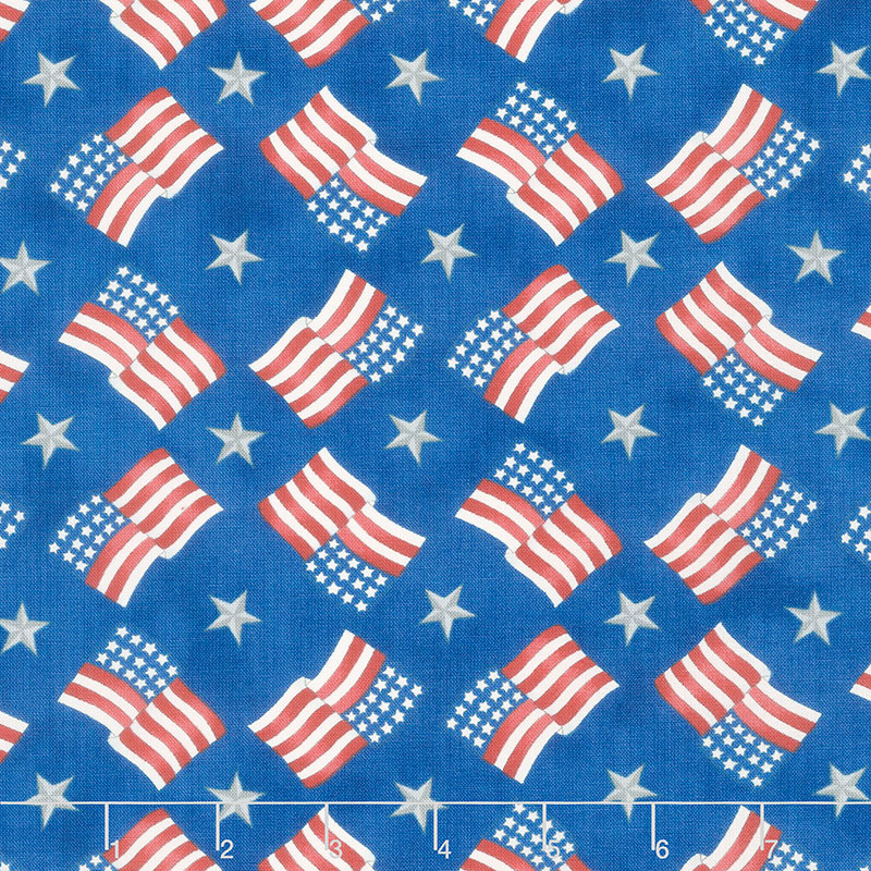 Lake Blue Stars Stripes By Deb Strain For Moda Fabrics America The Beautiful In Stock and Ships Today Sold By The Yard