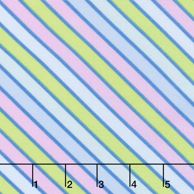 Sparkle Magic Shine - Diagonal Stripe Blue Purple Lime Yardage