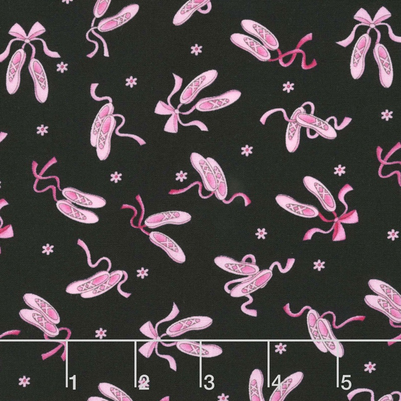 Bella-rina - Ballet Slippers Black Yardage